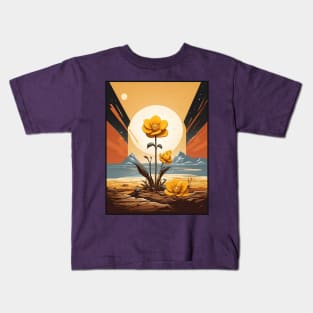 Yellow Flowers On Mars Kids T-Shirt